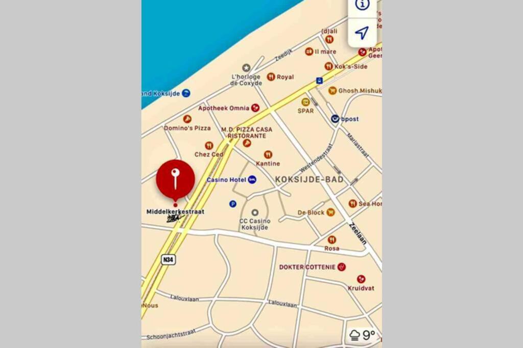 Zonnige Studio Mermoz Koksijde-Bad Ngoại thất bức ảnh
